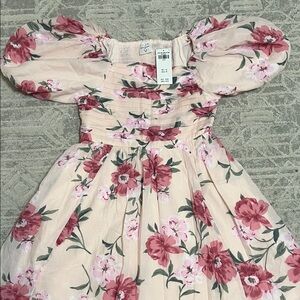 Abercrombie Kids Floral Dress in Pink and Cream